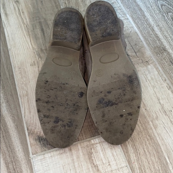 Merona Sz 8 Ankle Boots light Tan Faux Suede - Picture 7 of 8